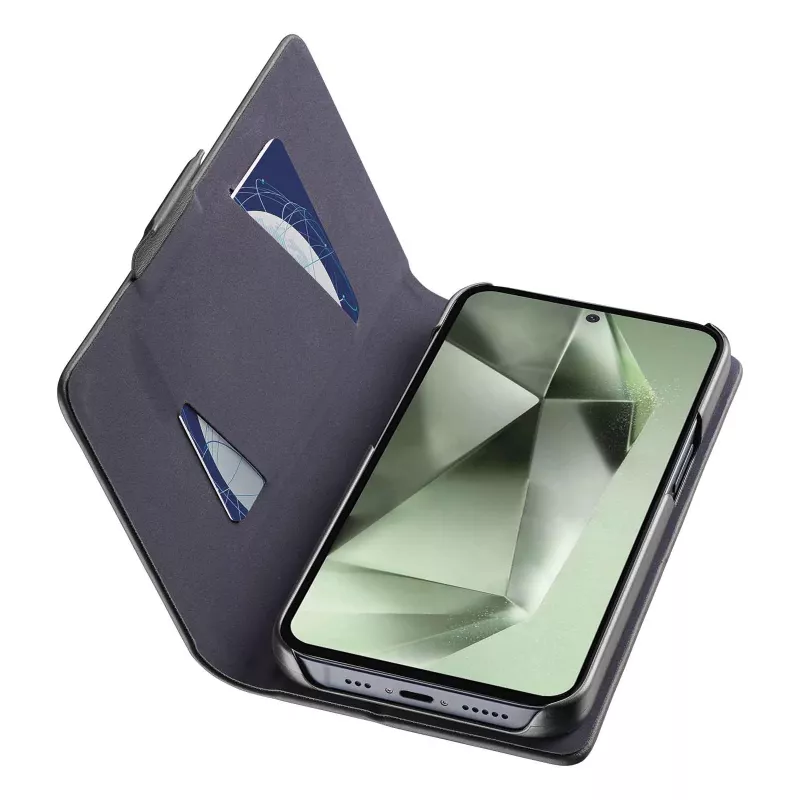 Cellularline Book Galaxy S24 FE dėklas su kortelių kišene ir magnetiniu užsegimu
