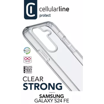 Cellularline Clear Strong Case CLEARDUOGALS24FET telefono dėklas Samsung S24 FE, skaidrus