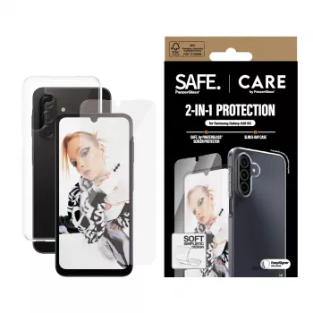 PanzerGlass CARE™ by ® 2-in-1 rinkinys Samsung Galaxy A26 5G, Samsung, Samsung - Galaxy A26 5G, sausas klijavimas, atsparus įbrėžimams, atsparus smūgiams, permatomas, 1 vnt.
