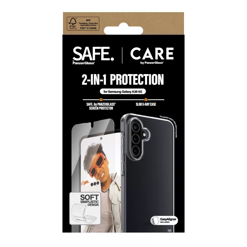 PanzerGlass CARE 2-in-1 rinkinys Samsung Galaxy A35 5G – ekrano apsauga ir dėklas