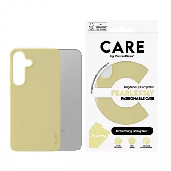 PanzerGlass CARE™ by ® Case Chardonnay su Qi suderinamumu, skirtas Samsung Galaxy S25+