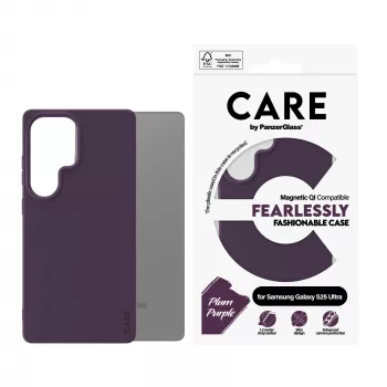 PanzerGlass CARE™ by ® Dėklas Plum Purple su Qi suderinamumu Samsung Galaxy S25 Ultra