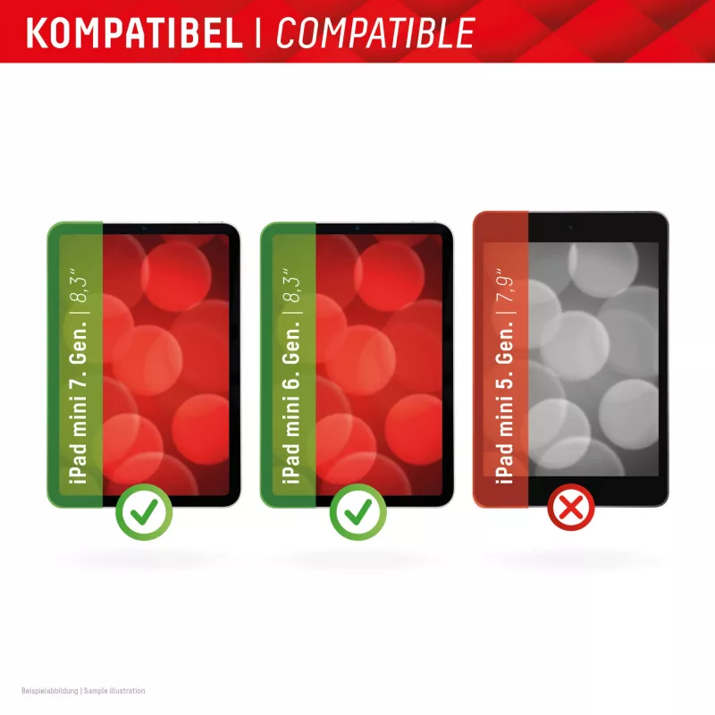 Displex Screen Protector (9H), Apple iPad mini 8,3'' (6. Gen./7. Gen. 2024), Eco montavimo rėmelis, atsparus įbrėžimams