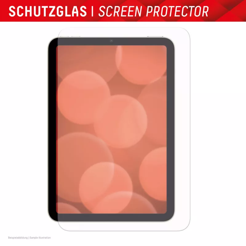 Displex Screen Protector (9H), Apple iPad mini 8,3'' (6. Gen./7. Gen. 2024), Eco montavimo rėmelis, atsparus įbrėžimams