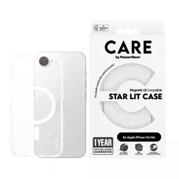 PanzerGlass CARE by ® Flagship Case Urban Combat Star Lit White Qi suderinamas iPhone 16e