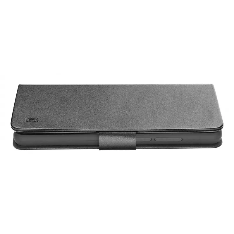 Cellularline Book Agenda dėklas Samsung Galaxy S25+ su magnetiniu užsegimu, dirbtinės odos apdaila, juodas