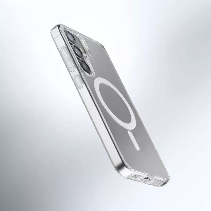 Cellularline Gloss Mag - Magnetinis dėklas Samsung Galaxy S25, skirtas įkrovimui ir tvirtinimui prie MagSafe įkroviklio