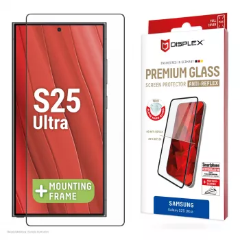 Displex Premium Screen Protector (Full Cover, 10H), skirtas Samsung Galaxy S25 Ultra, su Eco tvirtinimo rėmeliu