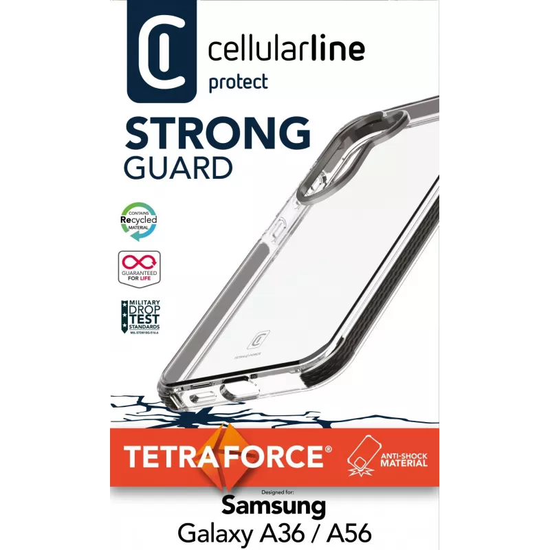 Dangtelis Cellularline TETRACGALA36T Samsung Galaxy A36/A56 16.8 cm Skaidrus
