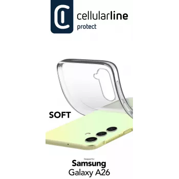Dėklas Cellularline SOFTGALA26T Samsung Galaxy A26 permatomas