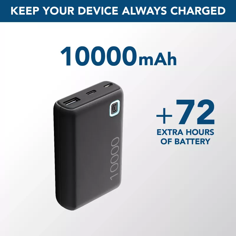 Cellularline ESSENCE TURBO 10000 nešiojamas įkroviklis 10000mAh Power Delivery 20W