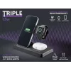 Tech Pop belaidė įkrovimo stotelė išmaniesiems laikrodžiams ir telefonams juoda