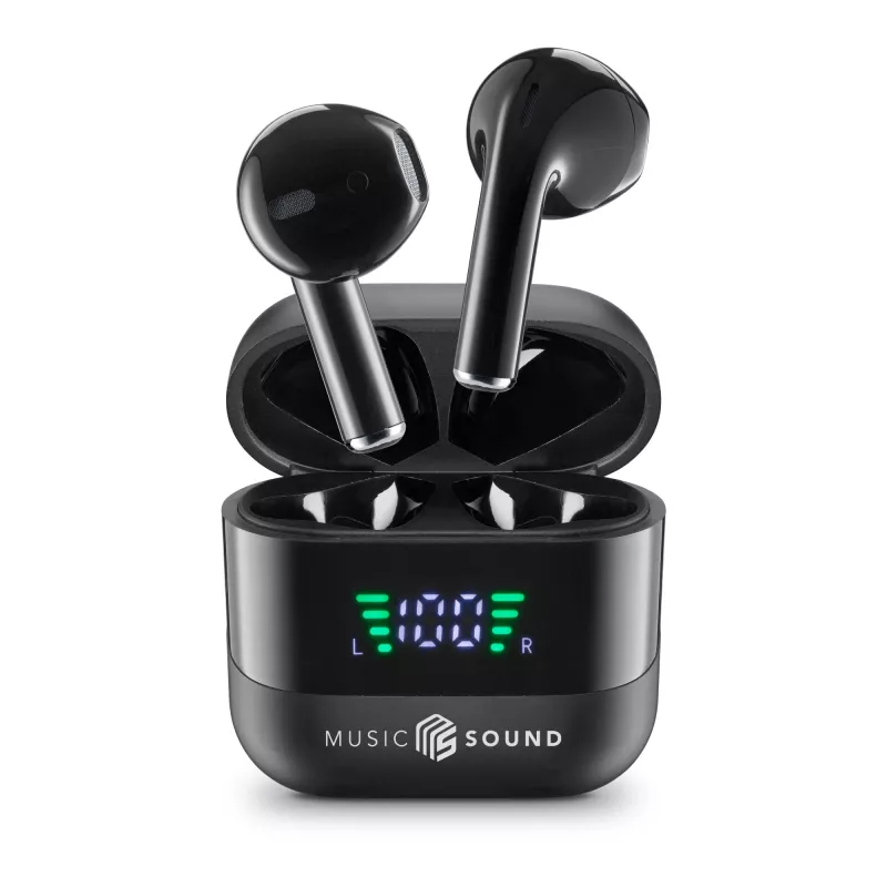Ausinės Music Sound SPARK TWS su LED ekranu