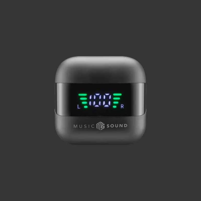 Ausinės Music Sound SPARK TWS su LED ekranu