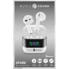 Music Sound SPARK belaidės ausinės su LED ekranu
