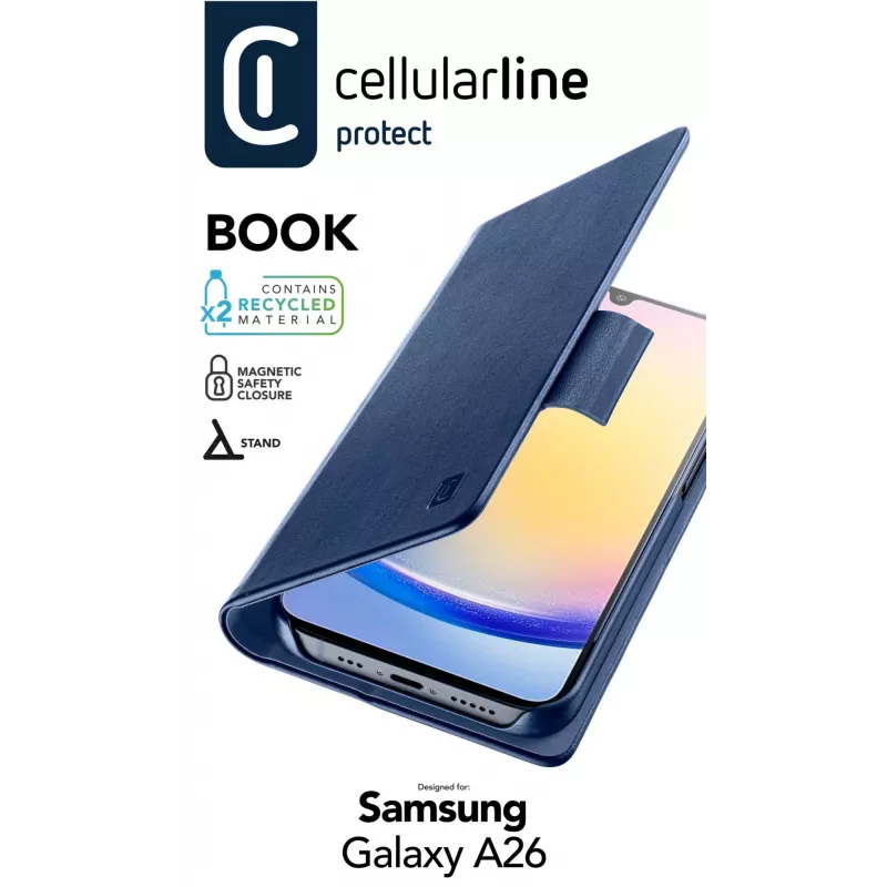 Dėklas-wallet Cellularline Galaxy A26 Mėlynas 16,8 cm