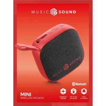 Mono Bluetooth garsiakalbis Music Sound Raudonas
