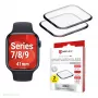 Displex Unbreakable Full Cover Smart Glass Apple Watch 9/8/7 (41mm), 2 vnt., itin plonas, nuo krašto iki krašto, Eco Mount