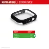 PanzerGlass Displex 10H grūdinto stiklo viso korpuso dėklas Apple Watch 41mm (Series 9/8/7), IP68, užsegamas, juodas matinis