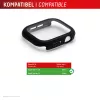 Displex 10H Grūdintas stiklas, skirtas Apple Watch 11/10 (42 mm), pilnas korpuso dangtelis, IP68, užsegamas, juodas matinis