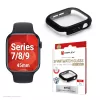 Displex 10H Grūdintas Stiklas Apple Watch 9/8/7 (45 mm) pilnas korpusas, IP68, užspaudžiamas, juodas matinis