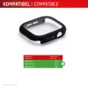 Displex 10H Grūdintas Stiklas Apple Watch 9/8/7 (45 mm) pilnas korpusas, IP68, užspaudžiamas, juodas matinis
