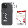Displex Premium Camera Lens Glass, iPhone 15/15 Plus, 10H, DLC, skaidrus, Quick Mount
