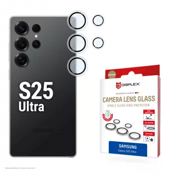 Displex Premium Camera Lens Glass Samsung Galaxy S25 Ultra 10H Single Rings DLC skaidrus Quick Mount