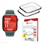 Displex Unbreakable Full Cover Smart Glass apsauginis stiklas Apple Watch 11/10 (42 mm), 2 vnt., itin plonas, nuo krašto iki krašto, Eco Mount