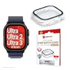 PanzerGlass Displex 10H Apple Watch Ultra 3 / Ultra 2 / Ultra (49 mm) — pilno korpuso, IP68, užspaudžiamas, permatomas