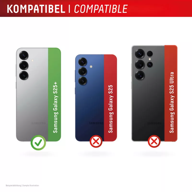 Displex Premium stiklinis objektyvo stiklas, Samsung Galaxy S25+, 10H, Single Rings, DLC, permatomas, Quick Mount
