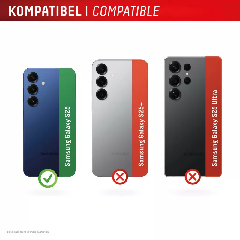Displex Premium stiklinė kameros apsauga, Samsung Galaxy S25, 10H, viengubas žiedas, DLC, permatoma, Quick Mount