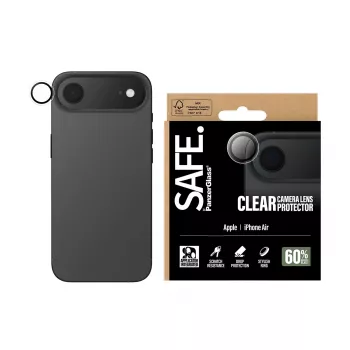 Apsauginis objektyvo stikliukas PanzerGlass SAFE. iPhone 17 Air atsparus įbrėžimams ir smūgiams permatomas