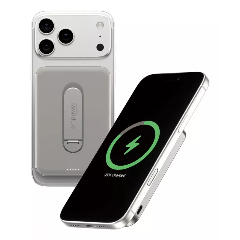 Power Bank PanzerGlass empower by empower Bank su Spin Stand 5000mAh Titanium