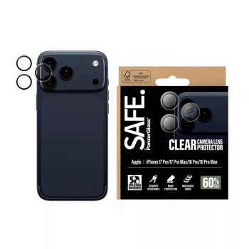PanzerGlass SAFE. by ® kameros objektyvo apsauga permatoma iPhone 17 Pro | iPhone 17 Pro Max | iPhone 16 Pro | 16 Pro Max