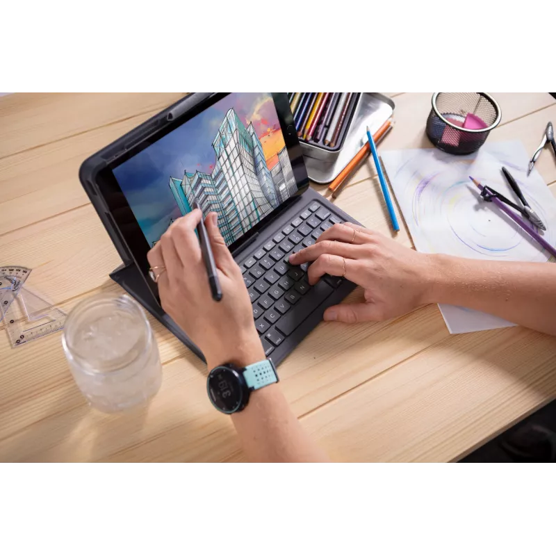 ZAGG Keyboard Messenger Folio 2 Apple iPad 10.2/10.5 anglies spalva, vokiškas išdėstymas