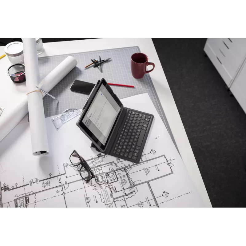 Belaidė klaviatūra ZAGG Pro Keys Apple iPad 10.2 Juoda/Pilka Vokiškas išdėstymas