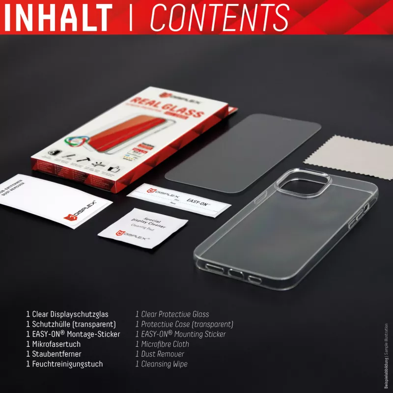 Displex Screen Protector (10H) + Dėklas Apple iPhone 11, Montavimo lipdukas, Grūdintas stiklas, Atsparus įbrėžimams apsauginis stikliukas