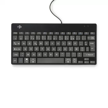 R-Go Tools ergonominė klaviatūra R-Go Compact Break, kompaktiška klaviatūra su pertraukų programine įranga, AZERTY (FR), laidinė, juoda