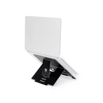 R-Go Tools nešiojamojo kompiuterio stovas R-Go Riser Flexible, reguliuojamas sulankstomas stovas, ergonomiškas, Hylite aliuminis, juodas