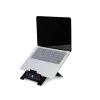 R-Go Tools nešiojamojo kompiuterio stovas R-Go Riser Flexible, reguliuojamas sulankstomas stovas, ergonomiškas, Hylite aliuminis, juodas