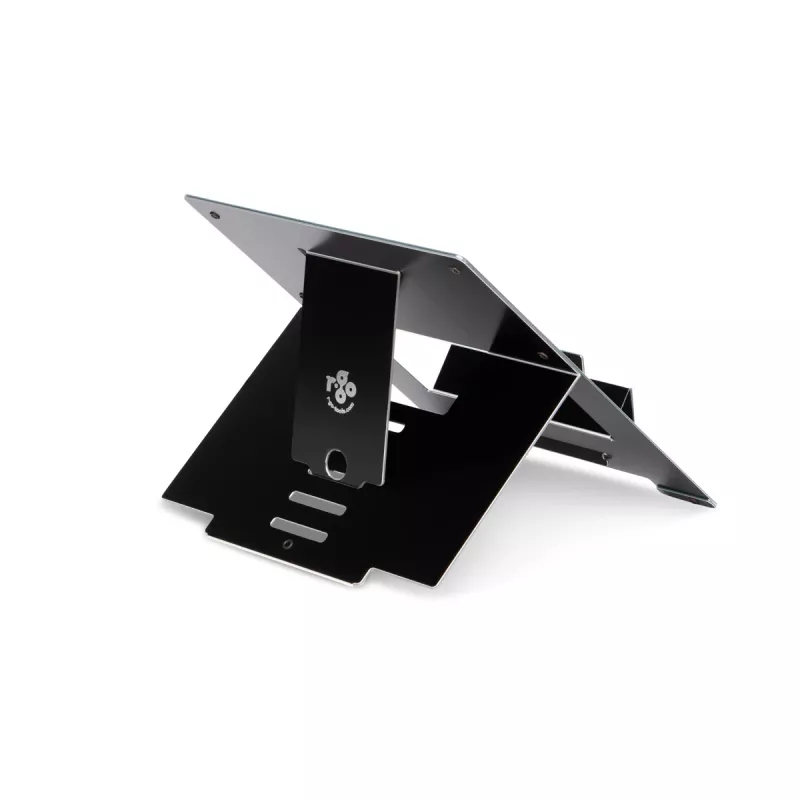 R-Go Tools nešiojamojo kompiuterio stovas R-Go Riser Flexible, reguliuojamas sulankstomas stovas, ergonomiškas, Hylite aliuminis, juodas
