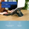 R-Go Tools nešiojamojo kompiuterio stovas R-Go Riser Flexible, reguliuojamas sulankstomas stovas, ergonomiškas, Hylite aliuminis, juodas