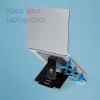 R-Go Tools nešiojamojo kompiuterio stovas R-Go Riser Flexible, reguliuojamas sulankstomas stovas, ergonomiškas, Hylite aliuminis, juodas