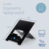 R-Go Tools nešiojamojo kompiuterio stovas R-Go Riser Flexible, reguliuojamas sulankstomas stovas, ergonomiškas, Hylite aliuminis, juodas