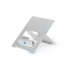 R-Go Tools nešiojamojo kompiuterio stovas R-Go Riser Flexible, reguliuojamas, sulankstomas, ergonomiškas, Hylite aliuminis, sidabrinis