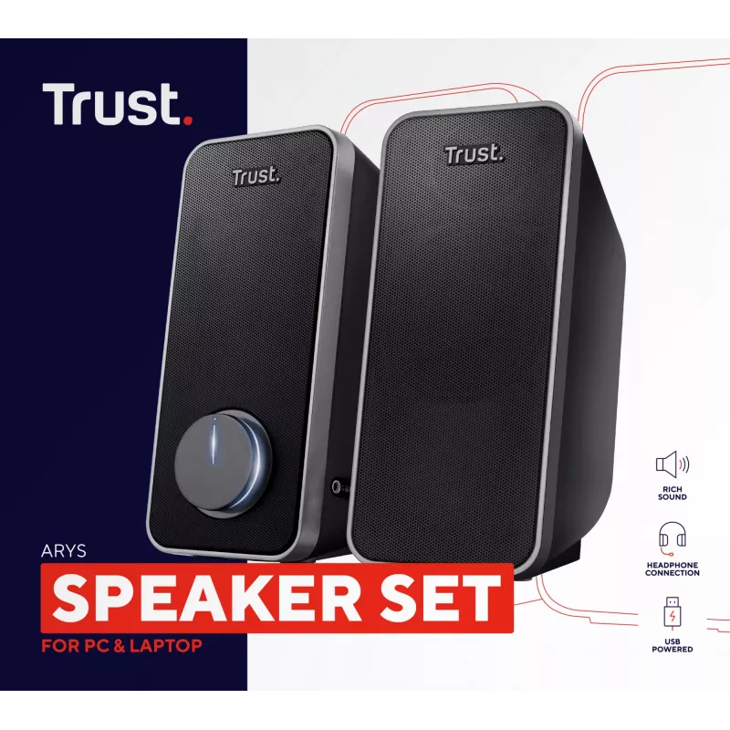 Trust 20179 garsiakalbis, juodas, laidinis, 14 W