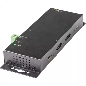 StarTech.com 4 prievadų USB-C šakotuvas 10Gbps – Metalinis pramoninis USB-C šakotuvas – 2x USB-C ir 2x USB-A – ESD apsauga – USB-C arba USB-A pagrindinis – Savaiminio maitinimo montuojamas USB 3.2 Gen 2 Type-C šakotuvas