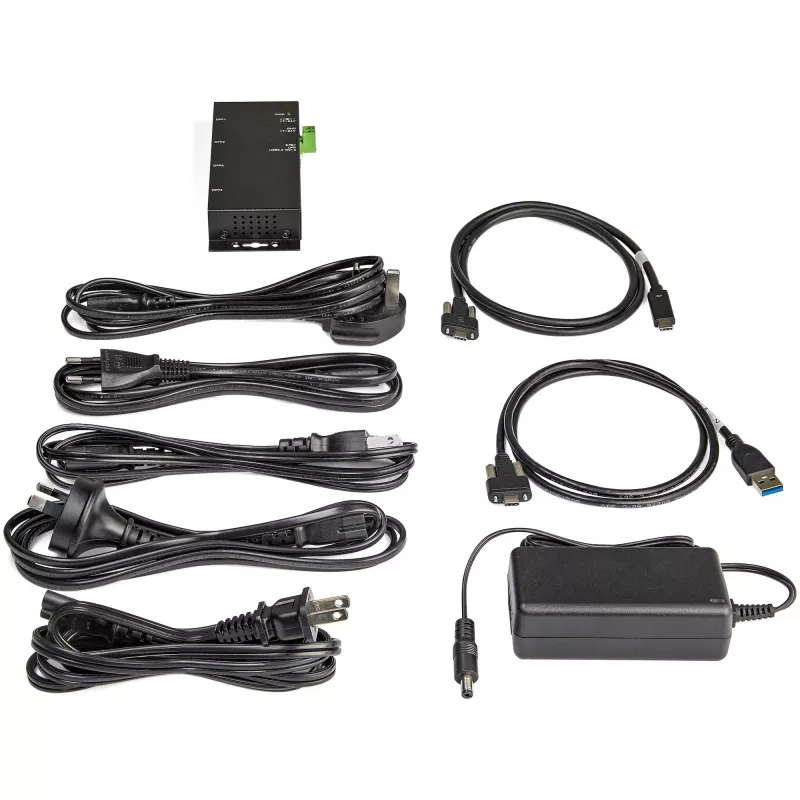 StarTech.com 4 prievadų USB-C šakotuvas 10Gbps – Metalinis pramoninis USB-C šakotuvas – 2x USB-C ir 2x USB-A – ESD apsauga – USB-C arba USB-A pagrindinis – Savaiminio maitinimo montuojamas USB 3.2 Gen 2 Type-C šakotuvas