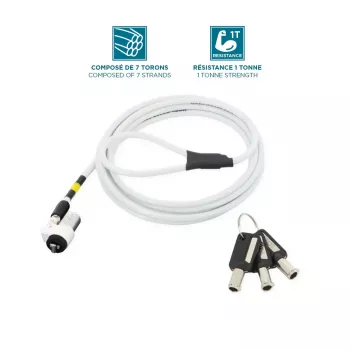 Mobilis 001325 T Lock plonas sukamas saugos spynos raktas baltas